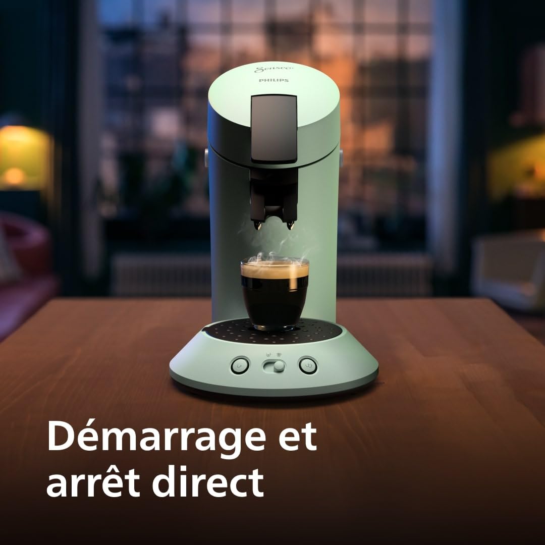 Machine à Café à Dosettes Vert Désert – Intensité Réglable & Boost d'Arômes (CSA210/80)