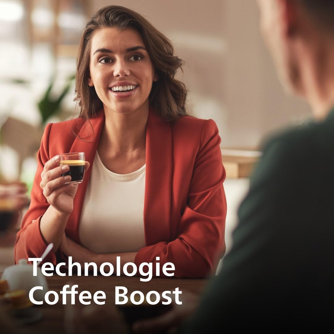 Machine à Café à Dosettes Rouge Tendre – Intensité Réglable & Boost d'Arômes (CSA210/35)