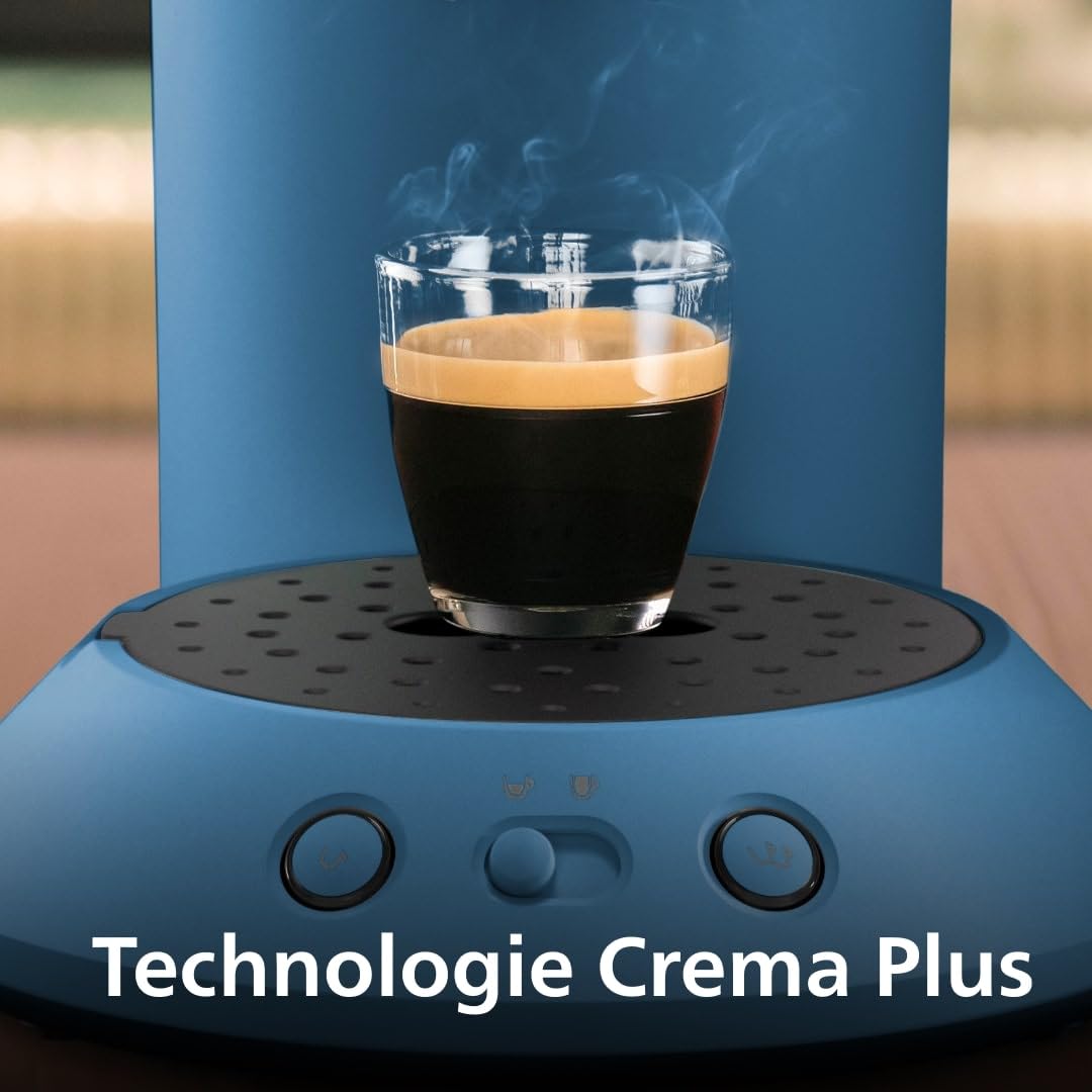 Machine à Café à Dosettes Bleu Paon – Intensité Réglable & Boost d'Arômes (CSA210/00)