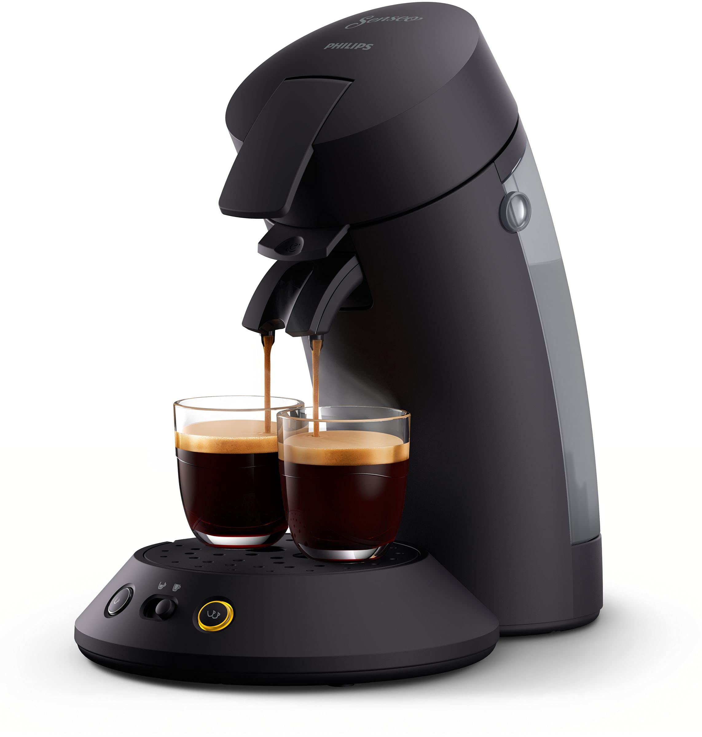 Machine à Café à Dosettes Noire – Sélecteur d'Intensité & Technologie Booster d'Arômes (CSA210/60)