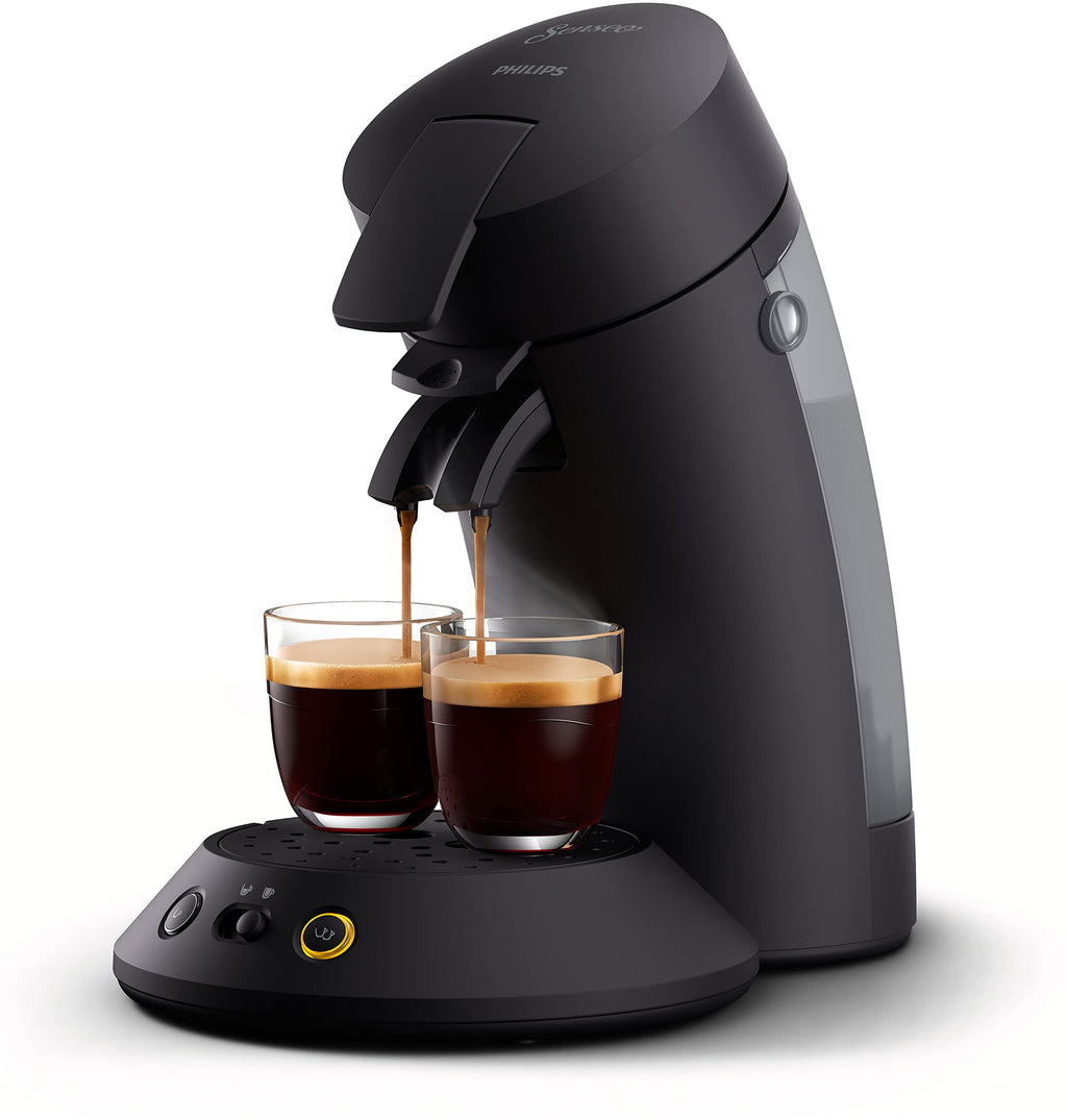 Cafetière à Dosettes Noire Piano – Boost d'Arômes & Intensité Ajustable (CSA210/22)