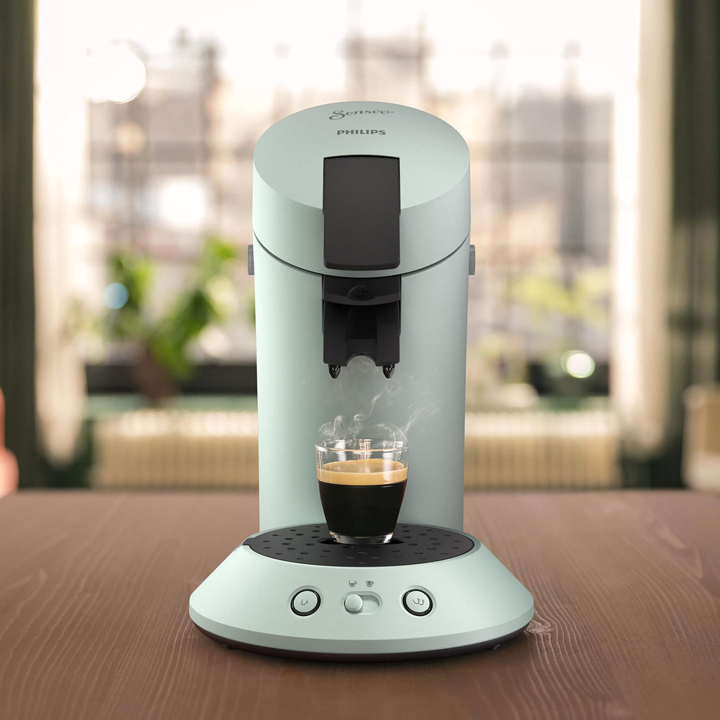 Machine à Café à Dosettes Menthe Pâle – Design Moderne & Crème Fine (CSA210/21)